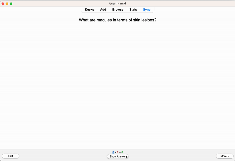 Study the deck in Anki